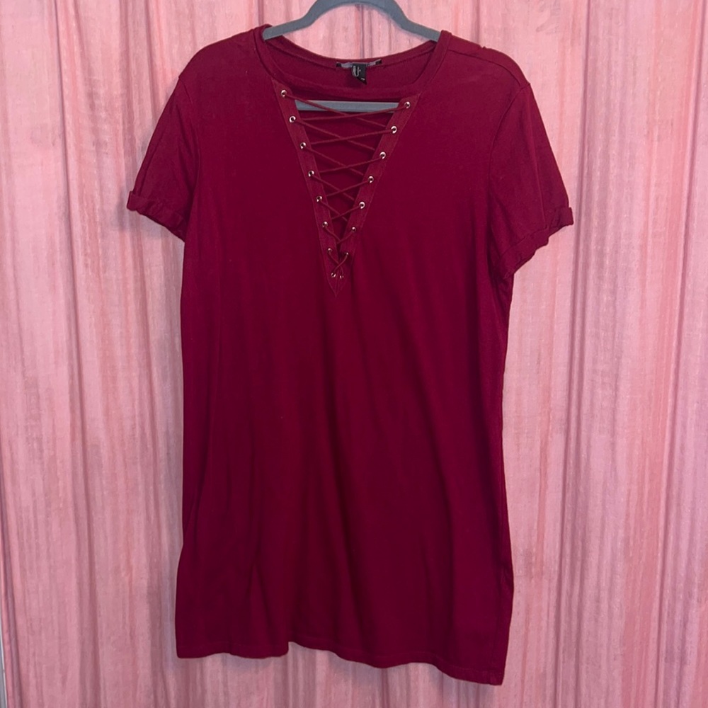 Short, Plunging, Criss-Cross Dress
